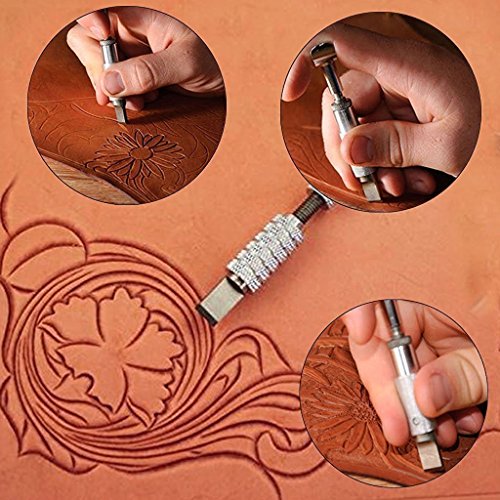 Messer einstellbar Leder Rotation, gzqes, Werkzeug Messer Schneiden von Leder, manuell Verstellbare Klinge aus Meißel - 2