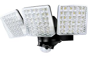 ‎STASUN STASUN led strahler mit bewegungsmelder, 30W 3000LM Superhell LED-Sicherheitslicht Außen, 180° Erfassungswinkel, IP65 Außenstrahler, 5000K 2 Köpfe LED Flutlicht für Garage, Garten, Veranda, Auffahrt