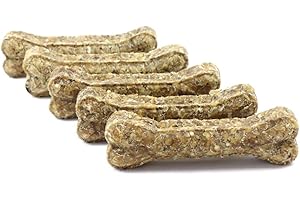 DOGBOSS Huesos masticables Ingredientes 100% Naturales, recomendados para Cachorros de más de 16 semanas y para Perros Mayores, Diferentes tamaños y sabores (5 Huesos con Pato y Manzana, 17 cm)