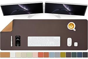 HOMIEAZICOZI Cork Desk Mat - Dual-Sided Desk Pad for Office and Home - Desk Organization and Accessories - Ideal for Large Mouse Pad and Desk Mats on Top of Desks(Coffee,120cmx 43cm)