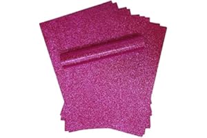 Syntego A4 épais doux au toucher pailleté papier sans perte 150 g/m²/40 lb 10 feuilles (rose fuchsia, A4)
