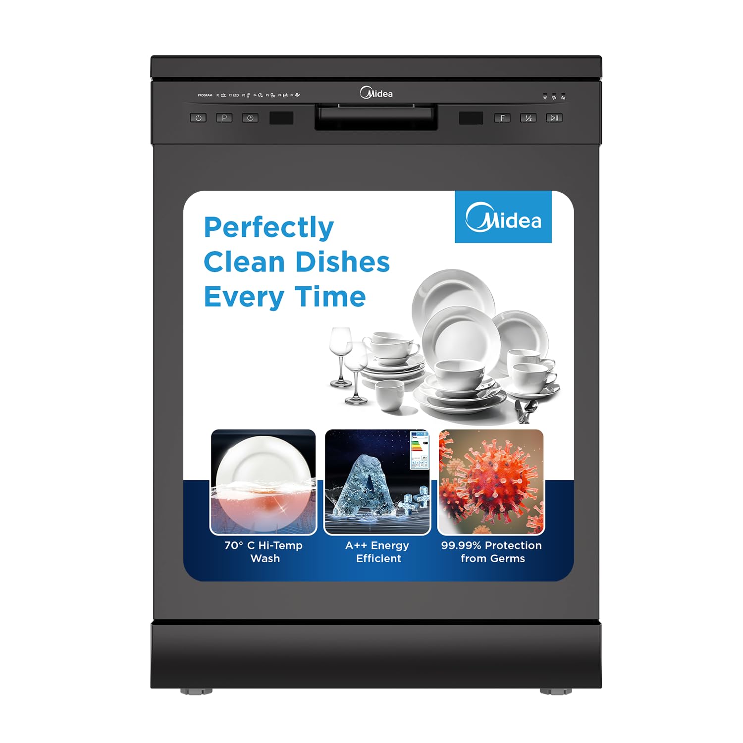 MIDEA 13 Place Setting Freestanding Dishwasher Review A++ Energy Efficient Features