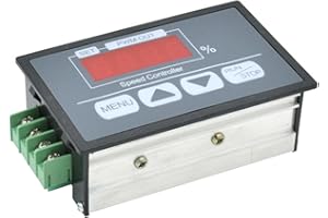 Aideepen PWM DC Motor Speed Controller, DC 6-60V 12V 24V 36V 48V 30A Speed Adjustable Stepless Controller with Slow Start/Stop Setting