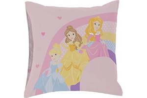 Jay Franco Disney Princesses Paper Cut Out Reversible Children's Pillowcase 65 x 65 cm, 100% Cotton
