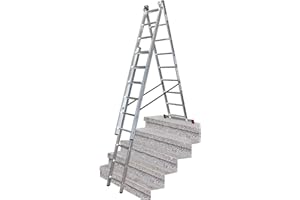 Krause Corda Vielzweckleiter 3x9 Sprossen Mehrzweckleiter Leiter mit Treppenfunktion
