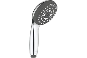 GROHE Vitalio Start 100 - Teleducha 10 cm (3 chorros, menor consumo de agua, sistema antical, sistema de montaje universal, presión mín. 1 bar), cromo, 26031000