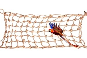Felenny Papageien Klettern Netz Spielzeug Hanf Seil Mittelgroße Papageien Hängen Schaukel Spiel Käfig Spielzeug für Alle Arten von Klettern