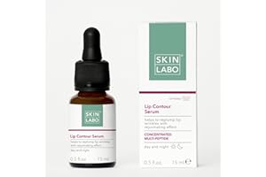 SKIN LABO SkinLabo - Siero Contorno Labbra, Rimpolpa le Rughe delle Labbra, Combatte l'Invecchiamento, con Concentrato Multi-Peptide - 15 ml