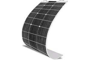 YINGGUANG Pannelli Solari Monocristallini da 100W 12V Pannello Solare Flessibile ad Alta Efficienza per Batteria da 12V, camper, barca, auto, campeggio(100 Watt)