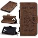 Produktbild LMAZWUFULM Hülle für LG Mobile G6 / LG H870 5,7 Zoll PU Leder Magnetverschluss Brieftasche Lederhülle Wütend Kleiner Bär Prägung Design von Book style mit Stent-Funktion und Karten Slot Ledertasche Flip Cover für LG Mobile G6 / LG H870 (5,7 Zoll) Kaffee
