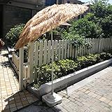 WWWRL Parasol de Plage Parapluie | Surface Diamètre 1.8m | Simulation Parapluie de Paille pour Jardin/Balcon/Terrasse/Cour | Hauteur 1.8m | Parasol Extérieur sans Base, Naturel