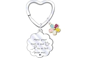 QTQTLP Cadeau Nounou Porte Clé Nounou Cadeau Remerciement Merci