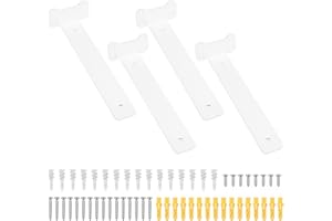SIGULIKEJI 4 Pcs Equerre Etagere Murale Blanc, 260 mm Equerre Charge Lourde, Équerre Étagère de Fixation Etagere Murale Invisible, Supports d'Étagère Murale Metal Industrielle pour Étagère Meuble