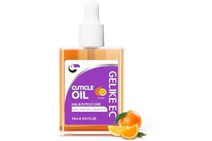 Nail Cuticle Oil for Damaged and Thin - Gelike EC Easy and Quick Absorb Cuticles Care Treatment - Natural Orange Smells for Women and Men Dry Damaged Thin Nails