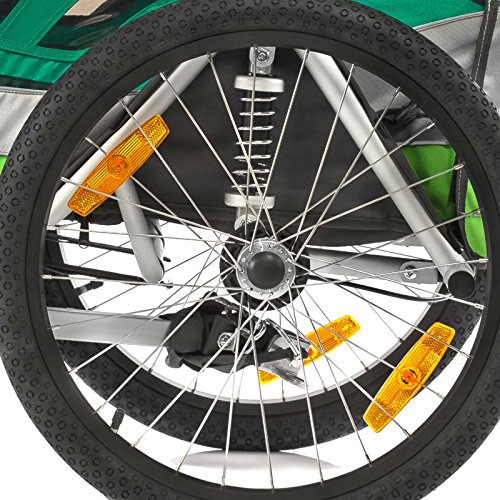 Qeridoo Sportrex 2 Deluxe (inkl. Sitzpolster) Kinder-Fahrradanhänger für 2 Kinder (mit einstellbarer Federung) - 7