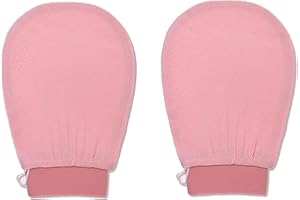 EASPOWEST Cheekyglo, Cheekyglo Glove, Cheekyglo Exfoliating Glove For Strawberry Skin And Strawberry Legs (Two Pack,Pink)