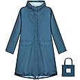 Anyoo Impermeabile Poncho Mantella Pioggia Donna Leggero e Portatile Impermeabile con Cappuccio, Ideale per Campeggio all'ape