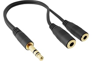 AKORD® Gold 3.5mm Headphone Splitter Jack Male to 2 Dual Female Cable lead audio Y-SPLITTER