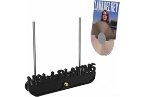 WPESI Now Playing Vinyl-Schallplattenständer, Wandhalter, Plattenspieler-Zubehör, Albumhalter, LP-Vinyl-Schallplatten-Aufbewahrung, Display-Ständer (schwarz)
