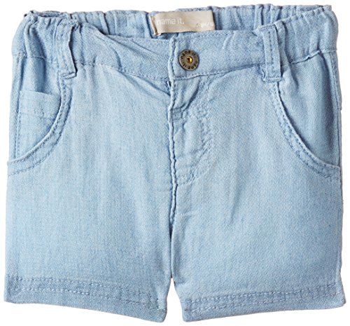 NAME IT Baby Boys Irvin Nb So Dnm Shorts 215 Short, Blue (Light Blue Denim), 0-3 Months (Manufacturer Size: 62)
