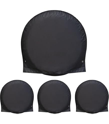 4 Housses De Pneus Anti-UV - Imperméables | Protection Poussière, Gel, Soleil - Pour Voiture, Camion