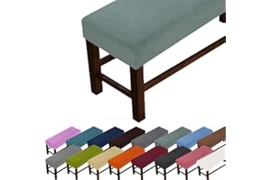 GERRIT Fodera per panca grande e lussuosa, rettangolare, antigraffio, antipolvere, per camera da letto, soggiorno, cucina (colore verde chiaro, taglia S: 90-120 cm, larghezza: 35-50 cm, altezza: 20 cm)
