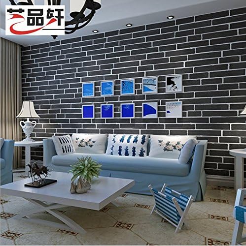 Tkopainsde Qi Jingfa Lounge With White Brick 3D Back Old White Brick-Wall Paper'S Ningming Brick Brick Wall Paper Copies Of Three-Dimensional Antique, Carbon Slabs