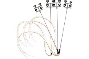 INTCHE Tour D'éClairage de ModèLe D'éChelle de 4 PièCes Ho, Lampadaire de Disposition de LumièRes de ModèLe de LumièRes de Tour pour Le Train/Jardin/Terrain de/Stade