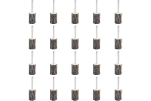 BRESUCNY 20 Pièces 80 Grain Roues à Lamelles, Disques à Lamelles, Embout De Ponçage Pour Visseuse Sans Fil 20mm Diamètre Monté Sur Tige 1/4 Pouce Pour Perceuse/Outil De Rodage