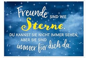 ‎GUTSCH VERLAG Gutsch Verlag Postkarte für Freunde – Freunde sind wie Sterne Motiv mit inspirierendem Spruch für enge Freundschaften und besondere Anlässe