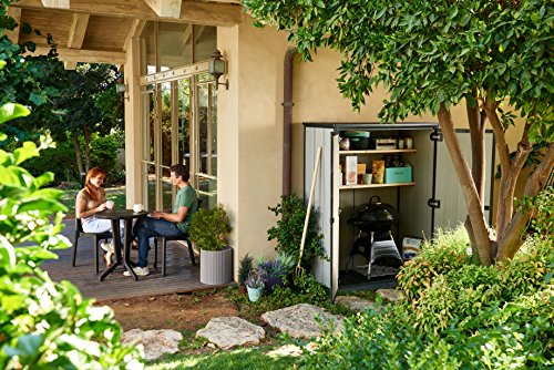 Keter Geräteschrank, wetterfest, Geräteschrank für den Garten, High Store, Grau - 6