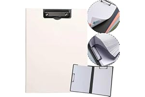 Portablocco A4, HAIYUU Cartelline Portadocumenti con Copertina Raccoglitore in Plastica Foldover Clip Boards Cartelline Porta Documenti Faldone Portablocco A4 per Scuola Industria Ufficio