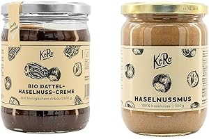 KoRo - Dreamy Creamy: Bio Dattel Haselnuss Creme und Haselnussmus - Vegan - Ohne Palmöl - Zum Dahinschmelzen