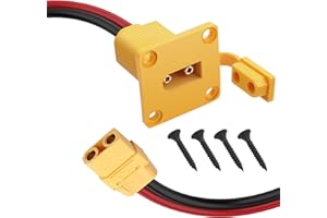 YACSEJAO Câble de montage sur panneau XT90 10 AWG - Connecteur haute intensité pour systèmes solaires, vélos électriques, modèles RC - Fil de cuivre étamé robuste (1 m)
