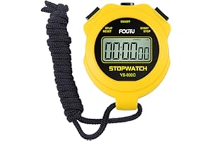 FCXJTU Simple Digital Sports Stopwatch, No Bells, No Clock, No Alarm, Simple Basic Operation, Silent, ON/Off, Pure Stopwatch for Swimming Running Training Kids Coaches Referees Teachers