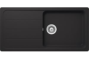 Schock FOMD100LAGON Évier de cuisine 100 x 50 cm Formhaus D-100L Onyx – Évier en granit CRISTALITE à partir de 60 cm de largeur