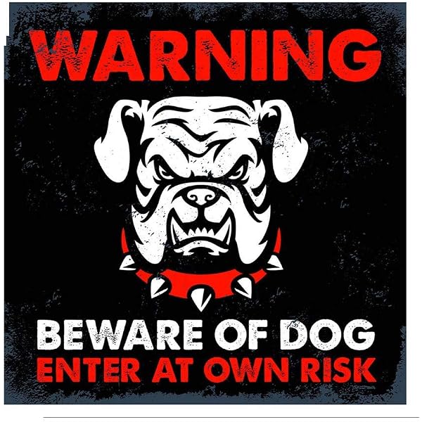 Domi Dog Yard Sign USA Made Metal Warning Police K-9 Sign - 8x12