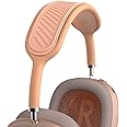 QINZAC Headband Cover for AirPods Max (New 2024), Soft Silicone AirPods Max Headphone Headband Protectors/Comfort Cushion/Top Pad Protector Accessories Compatible with Apple AirPods Max (Orange)