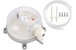 Wobekuy Differential Pressure Switch 20-200Pa Adjustable - Pressure Switch