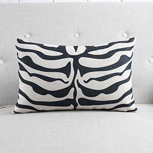 POPRY American Black And White Zebra Crown Pillow British Cotton Sofa Cushion Bed Sitting Room Car Back,30X50Cm-A9