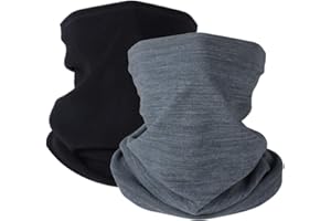 HEGCOIIE 2 Stück Damen Herren Winter Loop Schal Weichem Fleece Halswärmer Winddicht Ski Maske Schlauchschal Warmer für Skifahren Laufen Radfahren…