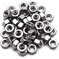 TERF M4 Hex Hexagon Nut M4 (4mm) Steel Hex Full Nuts - Pack of 200, Silver