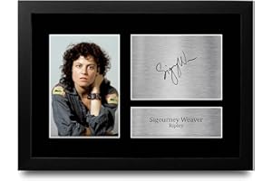 HWC Trading FR A4 Sigourney Weaver Alien Gifts Printed Signed Autograph Picture for Movie Memorabilia Fans - A4 Framed