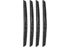 AIFRYMNE 4-Pack Black Carbon Fiber Car Door Edge Protectors - Universal Fit, Scratch-Proof and Weather-Resistant Guards, Easy Installation for Enhanced Vehicle Door Edge Safety