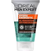 L'Oreal Paris Men Expert - Erkekler İ&ccedil;in G&ouml;zenek A&ccedil;ıcı Temizleme Jeli - Peeling Etkili Y&uuml;z Bakımı - Doğal Mikro Taneciklerle 