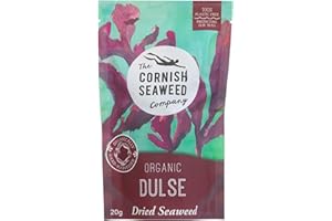 100% Organic Dulse Dried Seaweed by The Cornish Seaweed Company | 20g Pouch | Great For Curries and Pasta | 100% Organic Cornish Seaweed