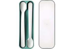 Mepal Łyżka do Karmienia Niemowląt Mio, z Długim Uchwytem, Nadaje Się do Mycia w Zmywarce, Naczynia dla Niemowląt, Bez Bpa, Zestaw 2 Szt., Głęboki Turkus