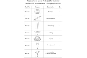 Crazy Offers Replacement Spare Parts for Summer Waves 12ft Round Frame Family Pool (1 x Vertical Leg (Part No. 3))