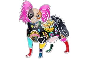 WEVENI Emaille Legierung Süße Papillon Hund Brosche Pet Pin Schmuck für Damen Mädchen Schal Kleid Zubehör Geschenke