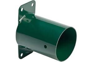 Gartenwelt Riegelsberger Connettore da parete 100 mm in acciaio 2,5 mm per legno rotondo Ø 10 cm verde verniciato a polvere, ad esempio per altalena